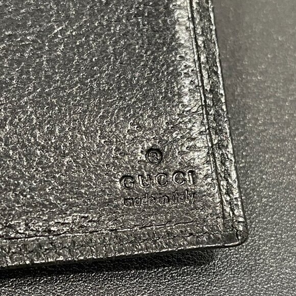 Gucci. Women's Black Guccisima Canvas/Leather Long Wallet. (JB1023) - Picture 9 of 12